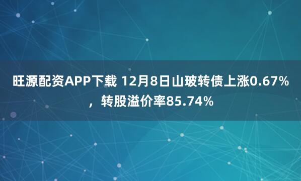 旺源配资APP下载 12月8日山玻转债上涨0.67%,转股溢价率85.74%